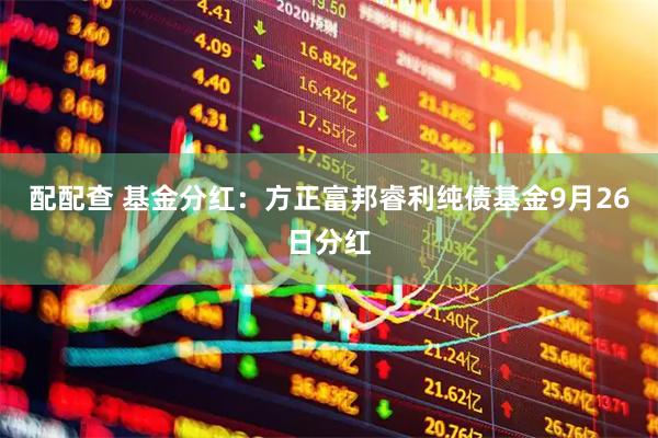 配配查 基金分红：方正富邦睿利纯债基金9月26日分红
