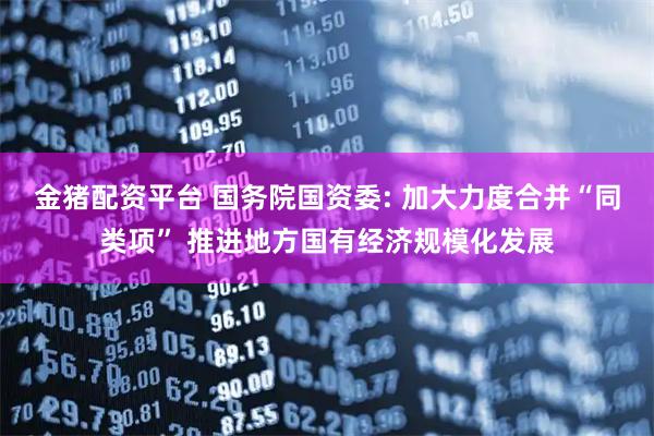 金猪配资平台 国务院国资委: 加大力度合并“同类项” 推进地方国有经济规模化发展